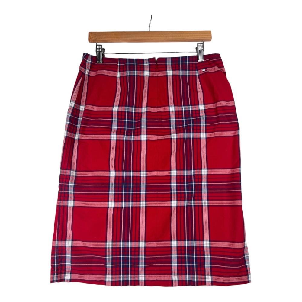 Tommy Hilfiger Women's Skirt‎ Size 6 Red Blue Plaid